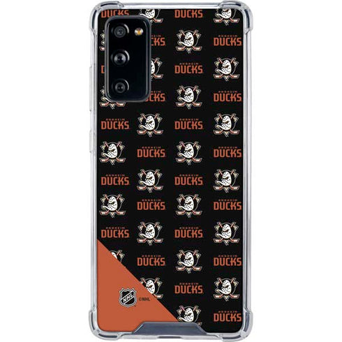 NHL Anaheim Ducks Pattern Galaxy S20 FE Clear Case